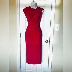 Zara Barbie Pink Draped Asymmetrical Dress